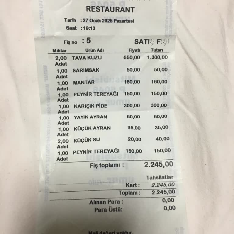 Restoranda Yanıltıcı Hesap Ve Saygısız Tavır