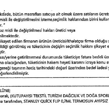 Stanley Termosun Garantisi Ve İade Sürecindeki Sorunlar