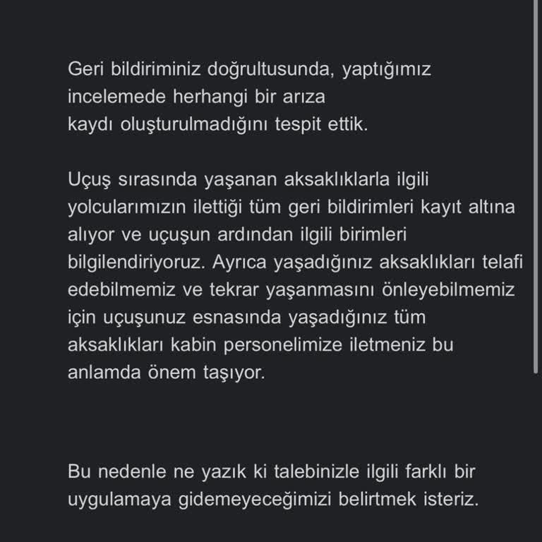 Uçuşta Çalışmayan Ekran Ve İlgisiz Kabin Ekibi