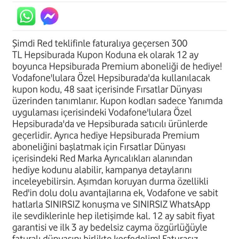 Vodafone Hediye Üyelik Sorunu