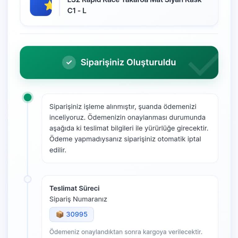 Güvenilir Görünen Site Üzerinden Yapılan Kask Alışverişi Sorunu