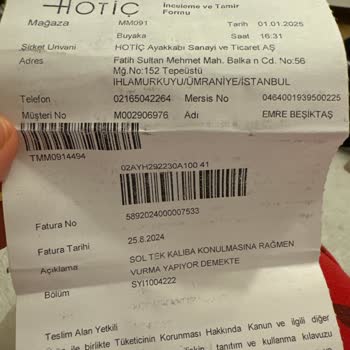 Hotiç Ayakkabıda Müşteri Memnuniyetsizliği