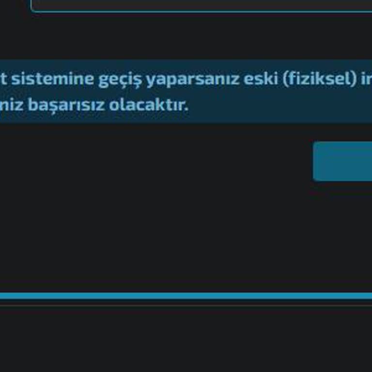 İninal Kart Geçiş Uyarısı Sorunu