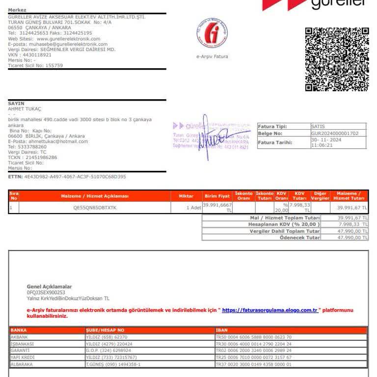 Samsung TV Kampanyasında Paracard Sorunu