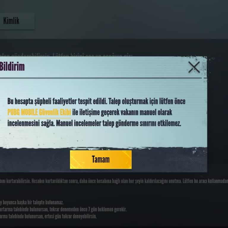 PUBG Mobile Hesabım Çalındı, Yardım Alamıyorum!