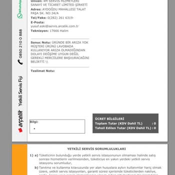 Derin Dondurucu Sorunu Ve Yetersiz Servis Hizmeti