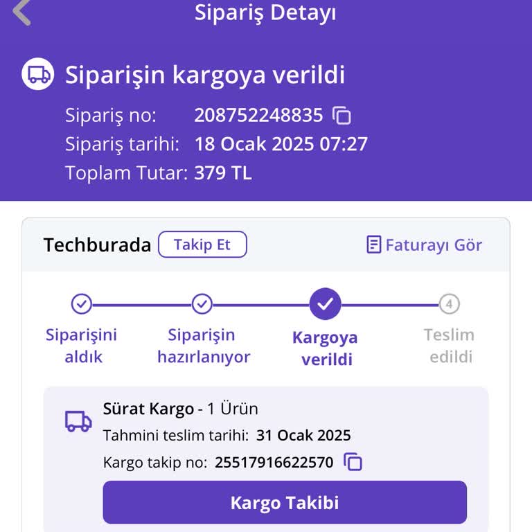 Sürat Kargo İle İletişim Sorunu