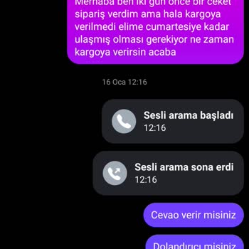 Haul Wear'dan Alınan Peluş Montun Kargo Sorunu