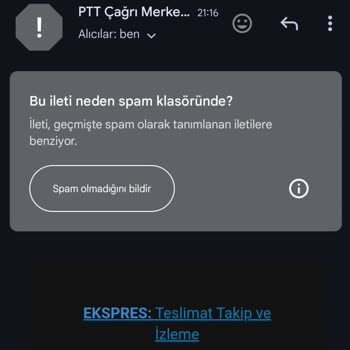 PTT Kargo İletişim Adı Altında Gelen Spam Maillerden Şikayetçiyim