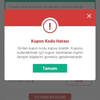 Obilet Uygulamasında Kupon Kodu Sorunu