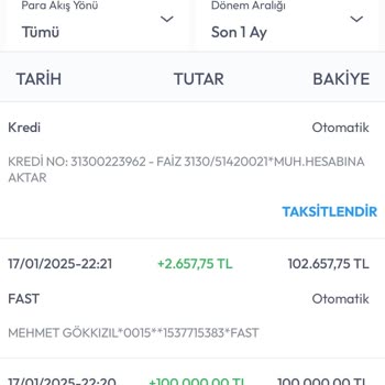 Bilgim Dışında Hesap Hareketleri Ve Faiz Kesintisi