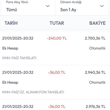 Bilgim Dışında Hesap Hareketleri Ve Faiz Kesintisi