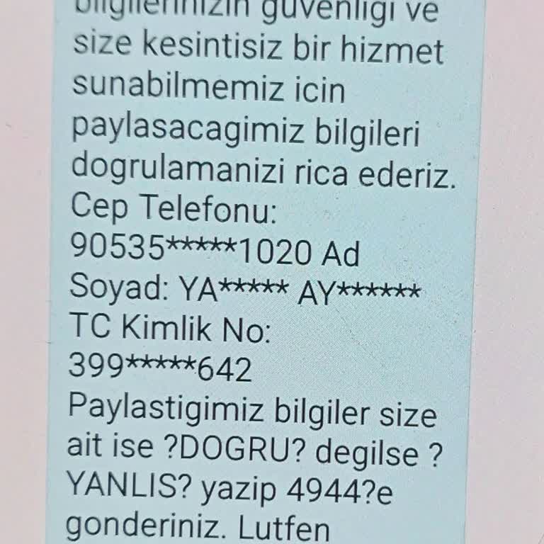 Yapı Kredi'den Gelen Mesajın Güvenlik Açığına Dikkat!