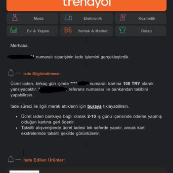Yanlış İade Kodları Yüzünden Pantolonum Kayboldu!