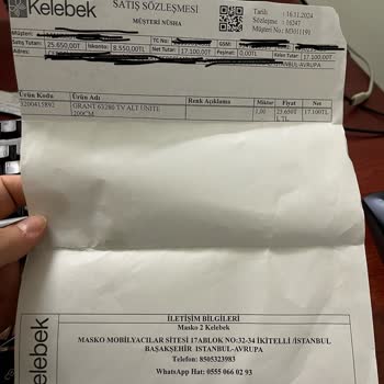 Kelebek Mobilya'dan TV Ünitesi Teslimatında Büyük Hayal Kırıklığı