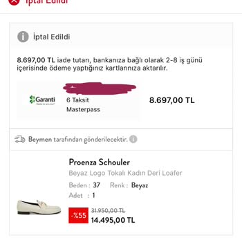 Fiyat Artışıyla İptal Edilen Sipariş