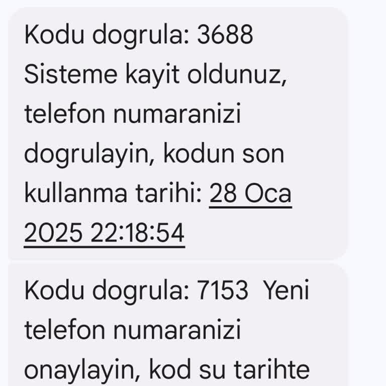 Bilinmeyen Aktivasyon Kodu Gönderimi Hakkında Endişe