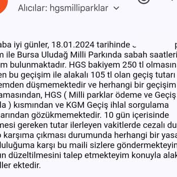 HGS Geçiş Sorunu Ve Çözüm Süreci