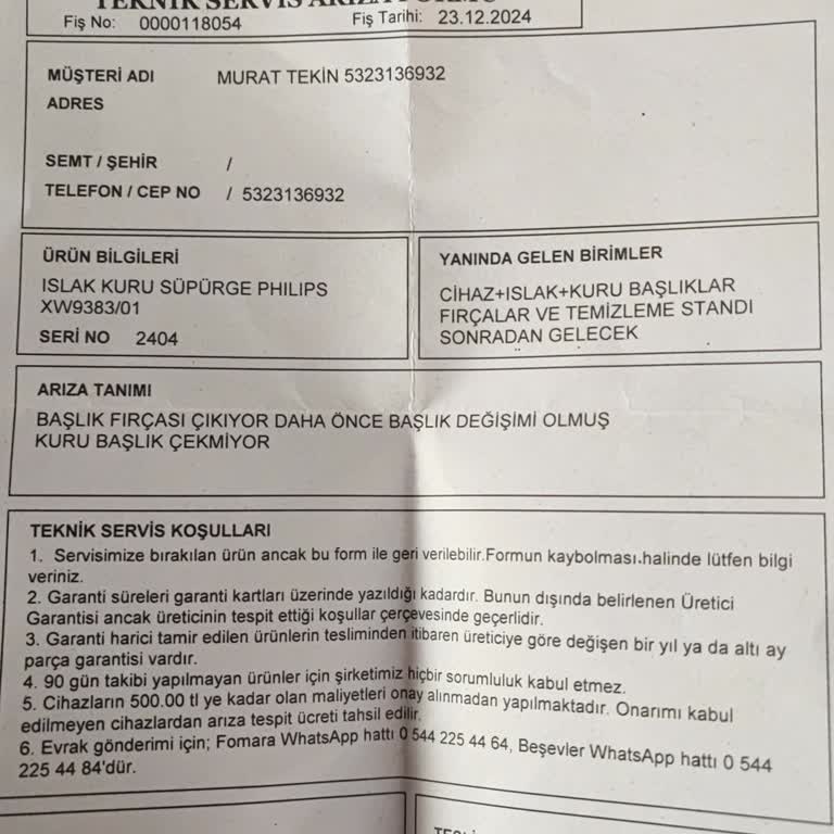 Philips Süpürge Servis Süreci Kabusu