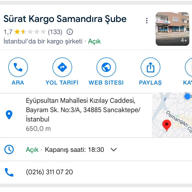Samandıra Sürat Kargo'nun Teslimat Sorunu