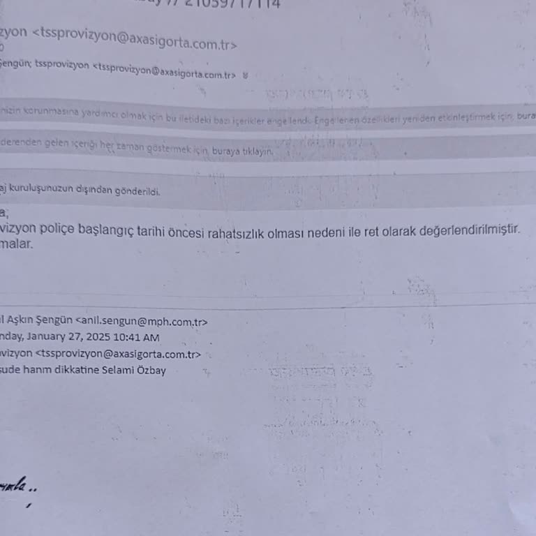 Tamamlayıcı Sigorta Mağduriyeti: Provizyon Reddi Ve Beklenmedik Masraf