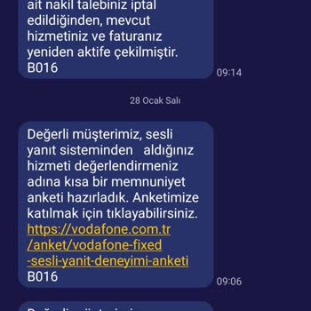 Vodafone Nakil İşlemi Ve Fatura Karmaşası