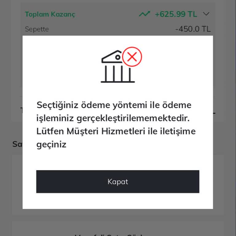 DeFacto Uygulamasında Ödeme Sorunu Yaşıyorum