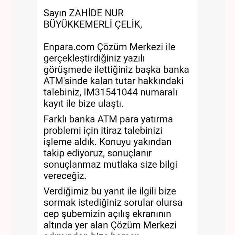 TEB ATM'si Yine Paramı Yuttu: Enpara'ya Güvenim Sarsıldı