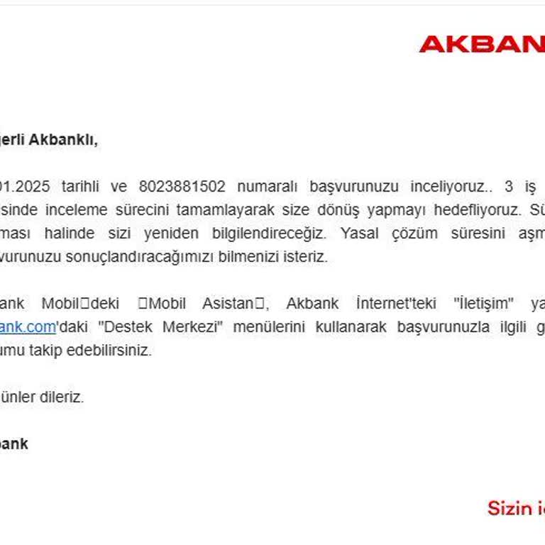 Kredi İşlem Hatası Ve Geciken Geri Dönüşler