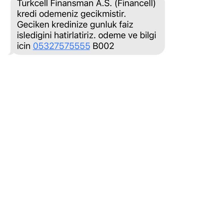Yanlış Kredi Borcu Bildirimi