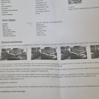 Samsung Tablet Donma Sorunu