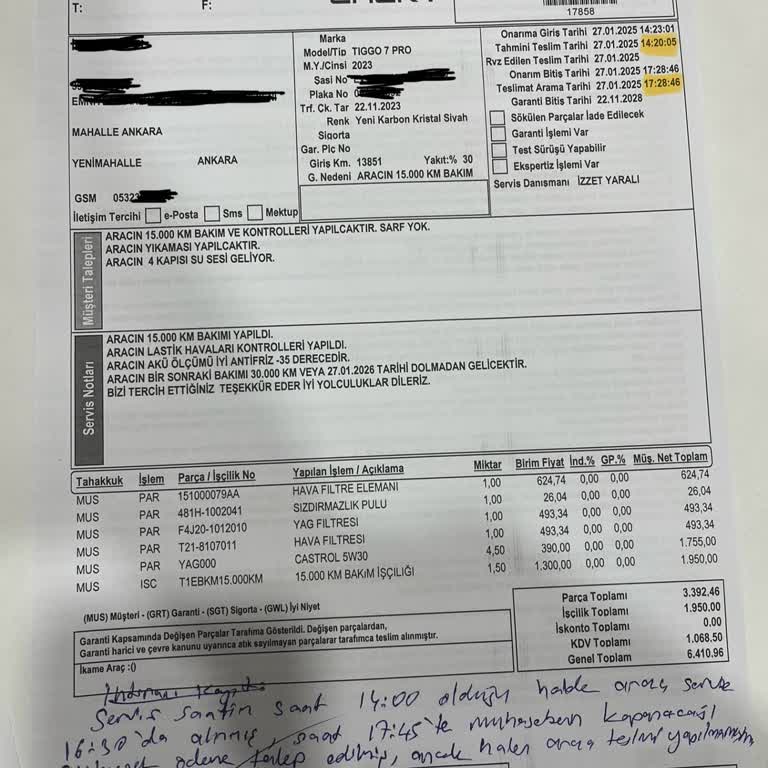 Chery Servisinde Zaman Kaybı Ve İlgisizlik