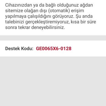 Olağan Dışı Erişim Engeli: Acil Yardım Talebi