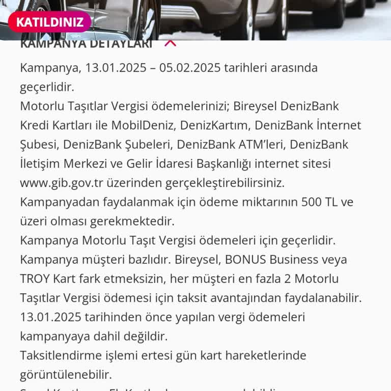 Denizbank MTV Taksit Sözü Yerine Getirilmedi