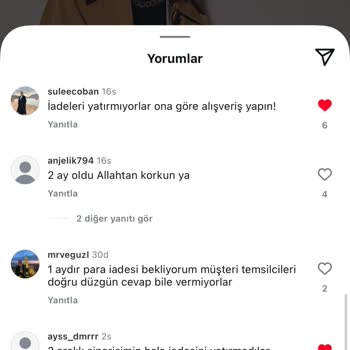 İade Ve Kargo Problemleriyle İlgili Memnuniyetsizlik