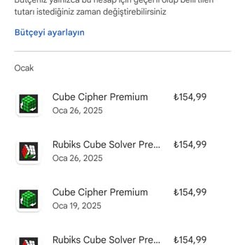 Cube Cipher Premium Adına Kesilen Ücretler!