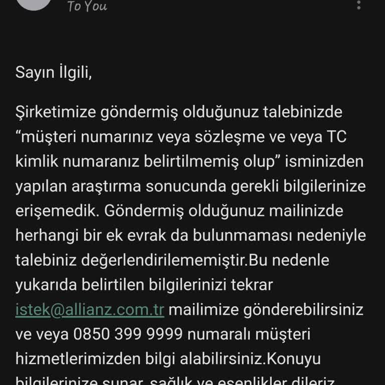 Sigorta Şartları Hakkında Yetersiz Bilgilendirme
