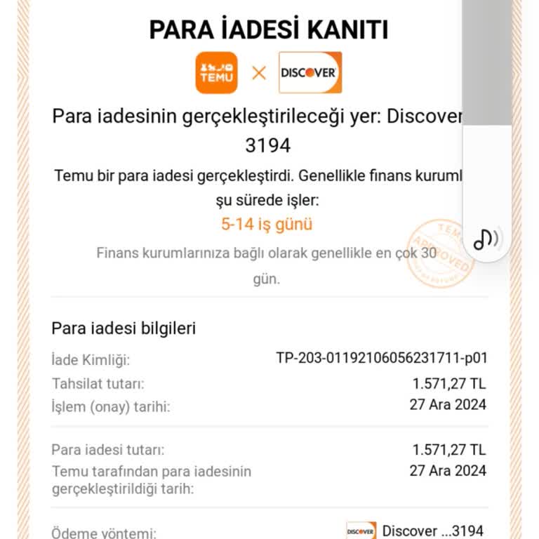 İptal Edilen Siparişin Ücreti Hala İade Edilmedi