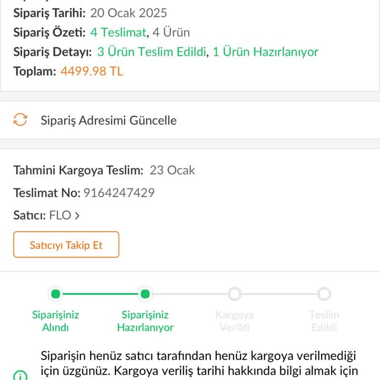 Siparişim Neden Hala Teslim Edilmedi?