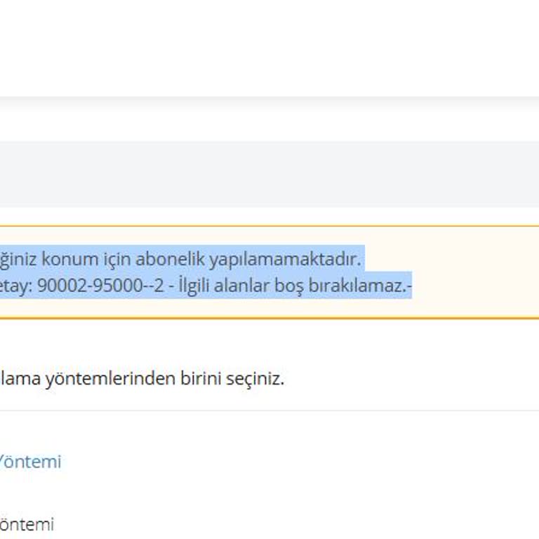 E-Devlet Üzerinden Abonelik Başvurusunda Hata Ve Çözüm Beklentisi