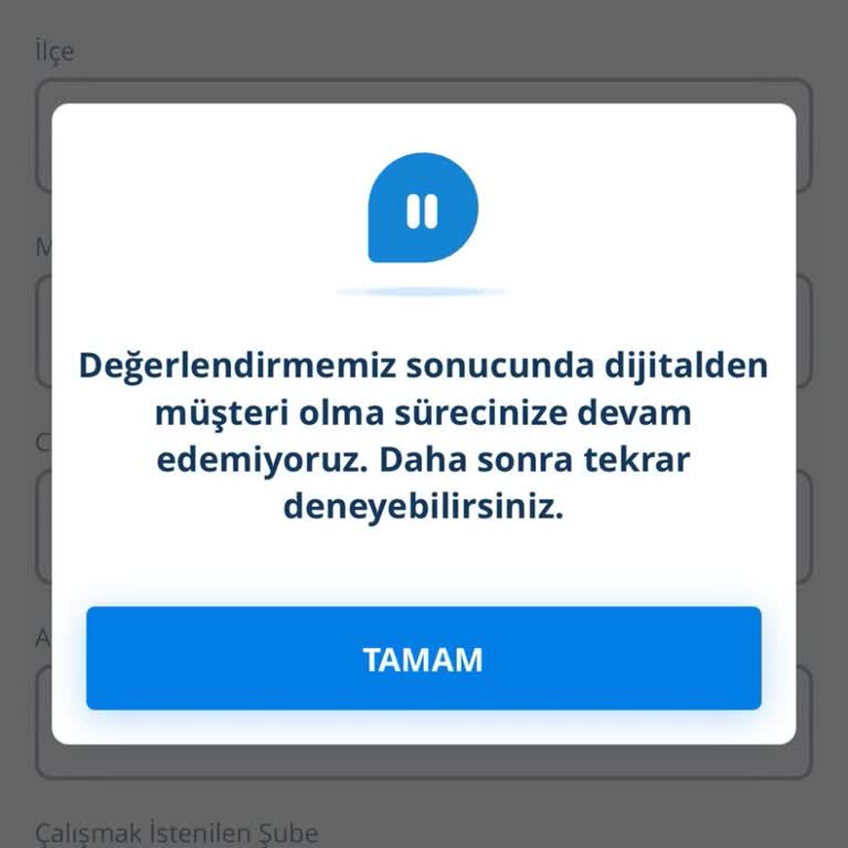 Denizbank Mobil Müşteri Olma Sorunu