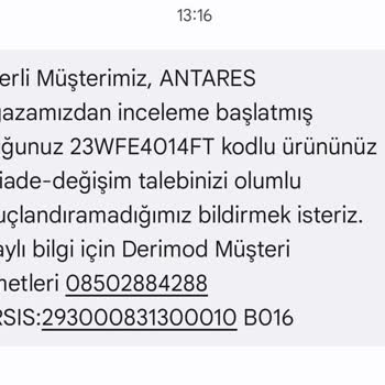 Derimod Botlarda Kısa Sürede Yaşanan Sorun Ve İlgisiz Müşteri Hizmetleri