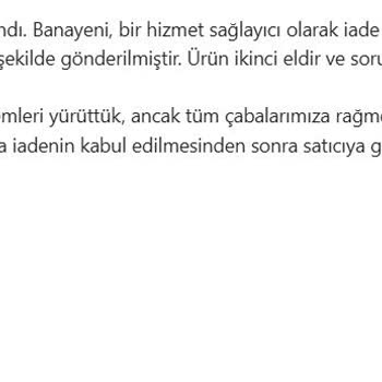BanaYeni'den İade Sorunu Yaşayanlar Dikkat