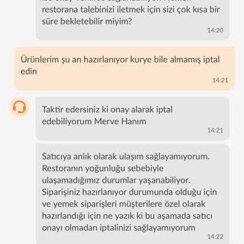 Trendyol GO'da İptal Sorunu Ve Yanıltıcı Bilgilendirme