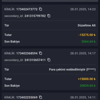 Gallerbahis52 15 Bin Tl Bakiyeyi Sildiler
