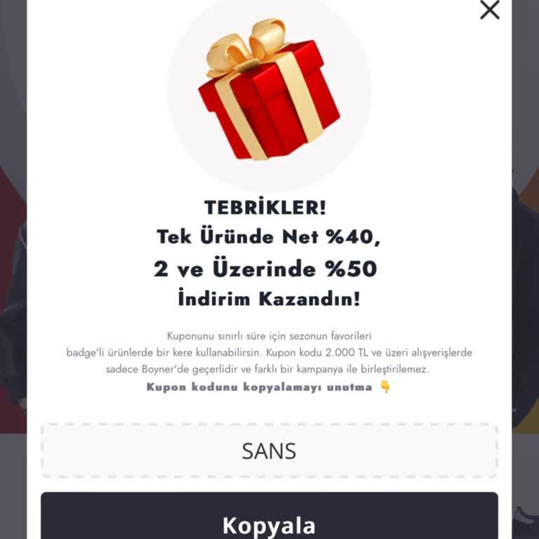 Boyner İndirim Kazandım Ama Kullanamıyorum
