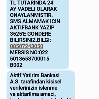Yanlış Kredi Başvurusu Bildirimi Sorunu