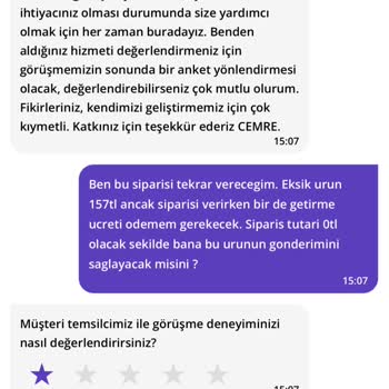 Eksik Ürün Gönderimi Ve Yetersiz Müşteri Hizmeti