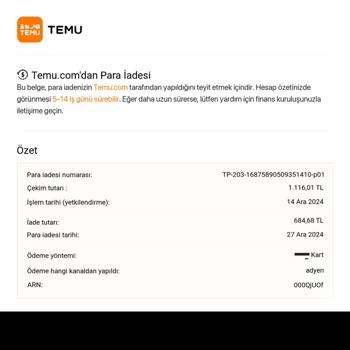 Yapı Kredi'den Geciken İade Ödemesi