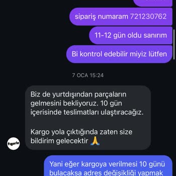 Sipariş Gecikmesi Ve İletişim Sorunları